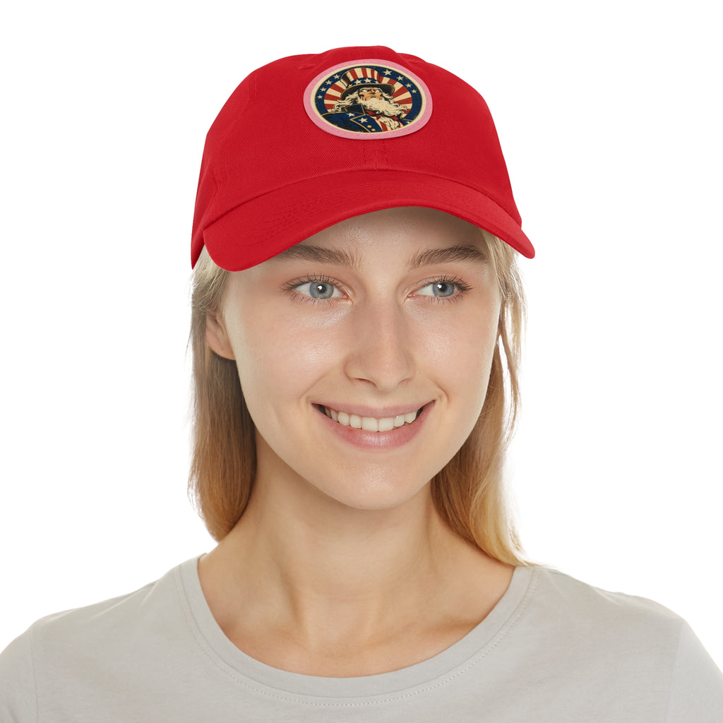 Uncle Sam Dad Hat | Leather Patch