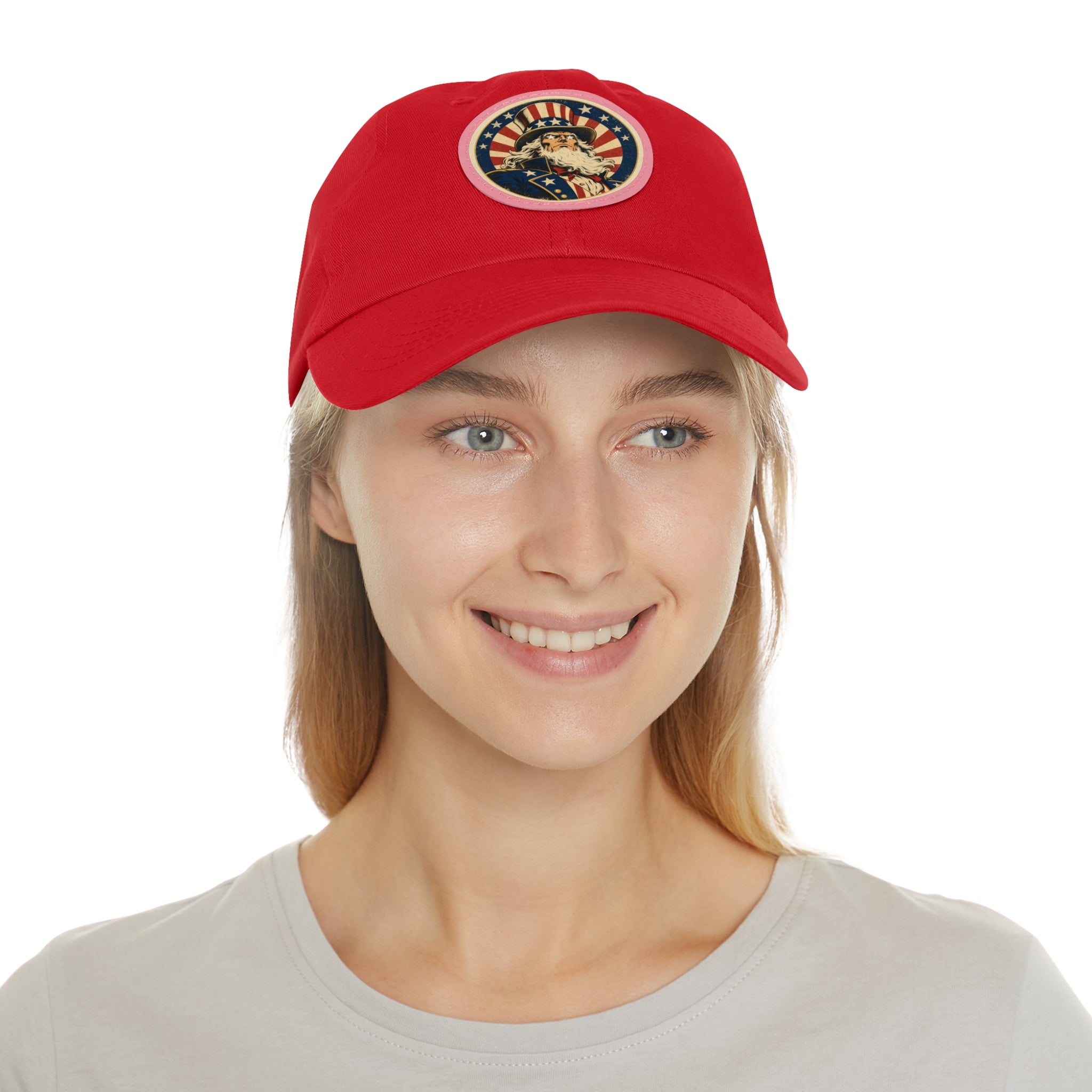 Uncle Sam Dad Hat | Leather Patch