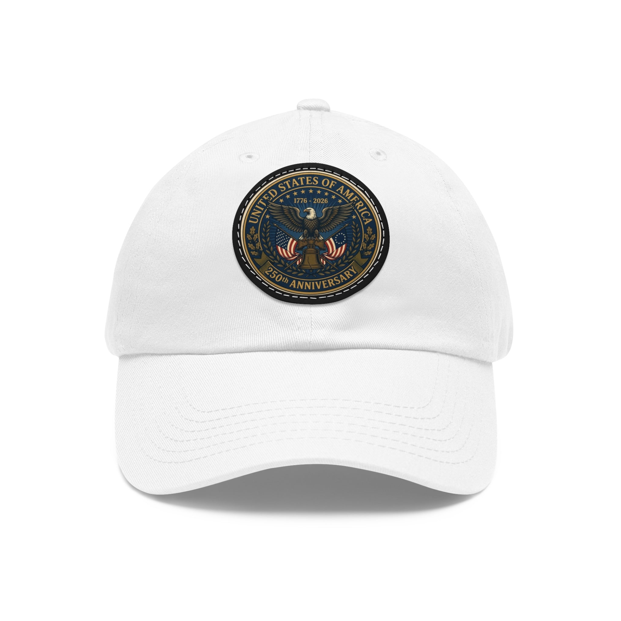 Happy Birthday America Dad Hat | Leather Patch