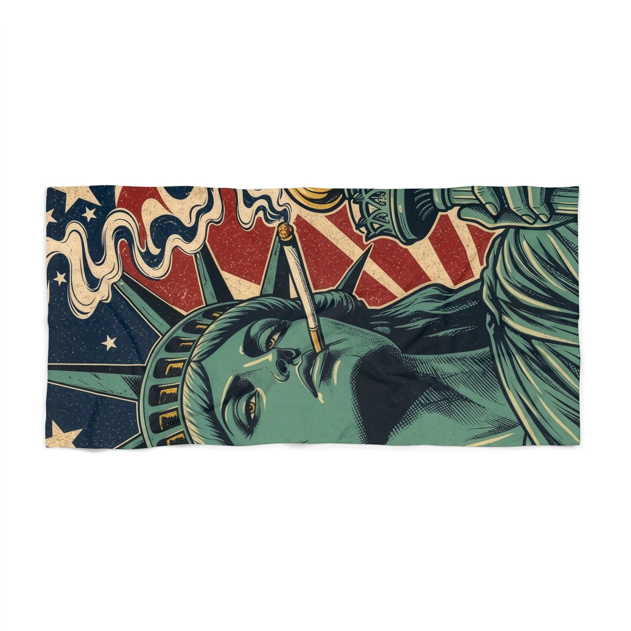 Lady Liberty Beach Towel | Patriotic July 4th Towel