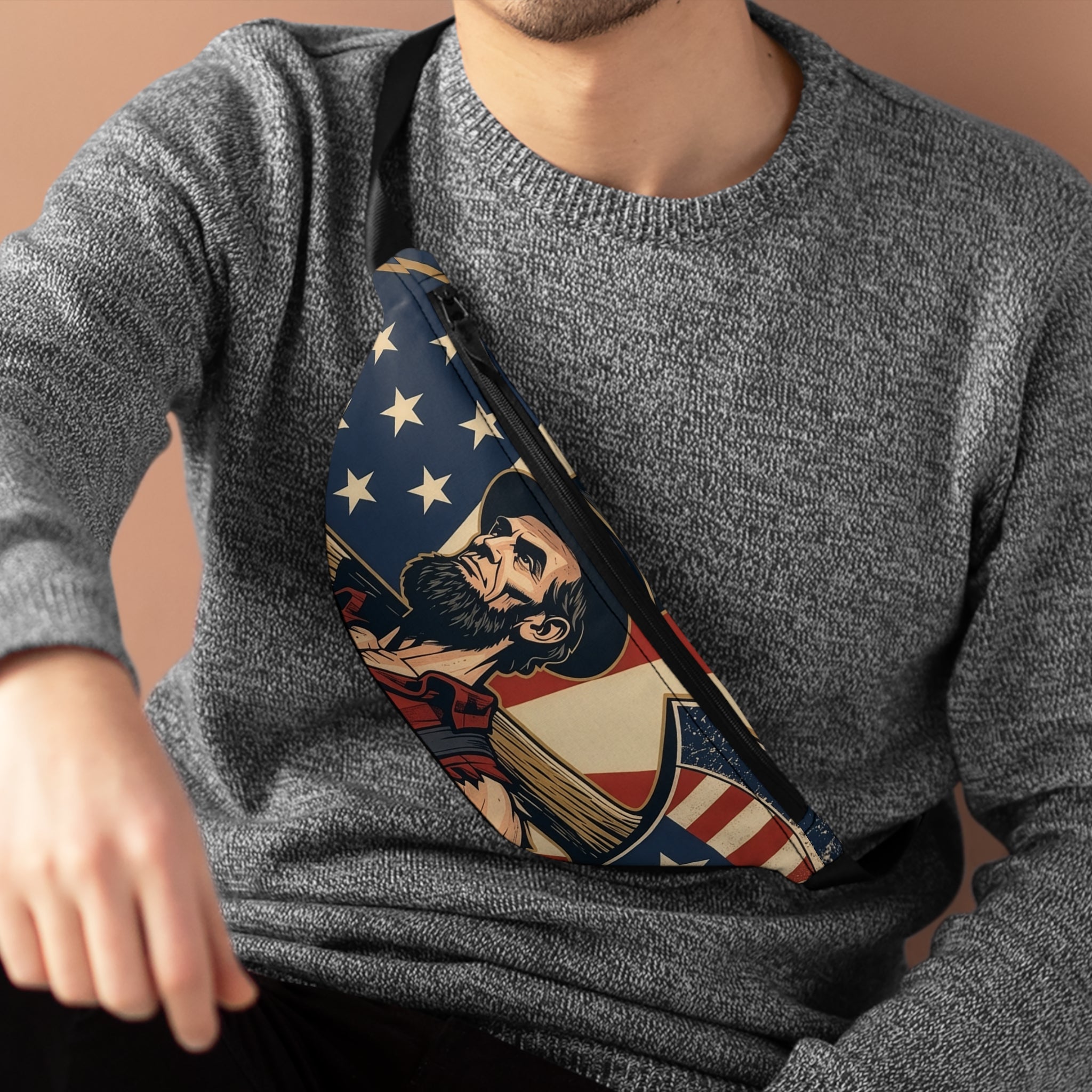 Lumberjack Abe Fanny Pack | Patriotic Waist Bag