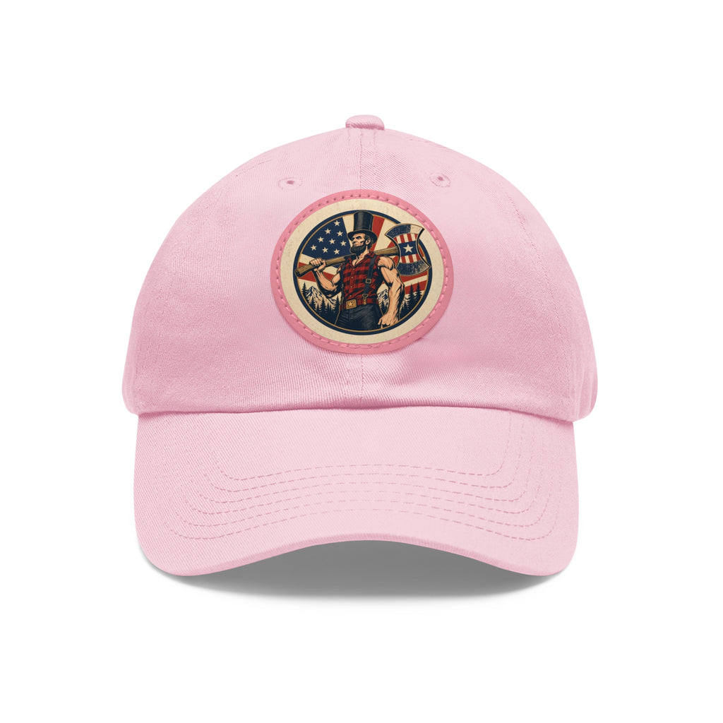 Lumberjack Abe Lincoln Dad Hat | Leather Patch