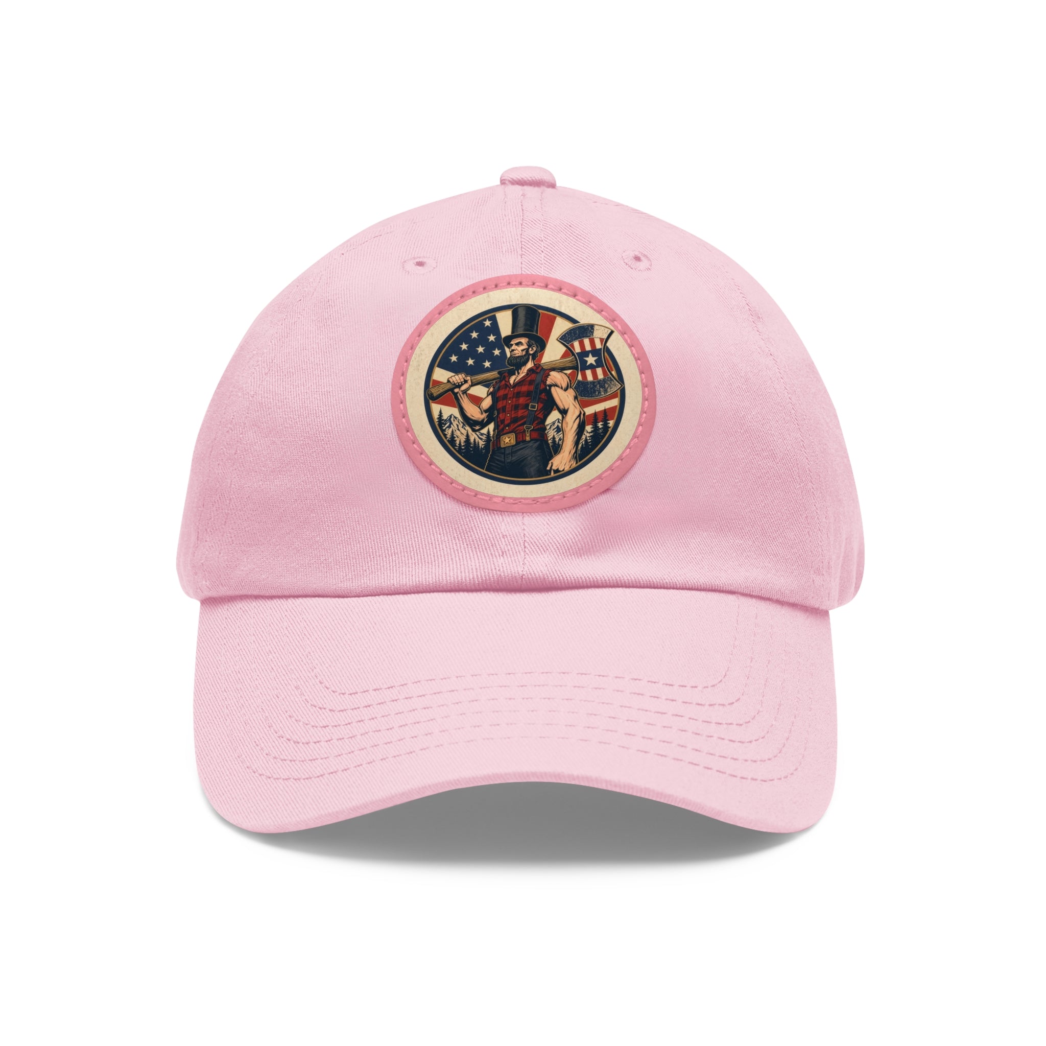 Lumberjack Abe Lincoln Dad Hat | Leather Patch