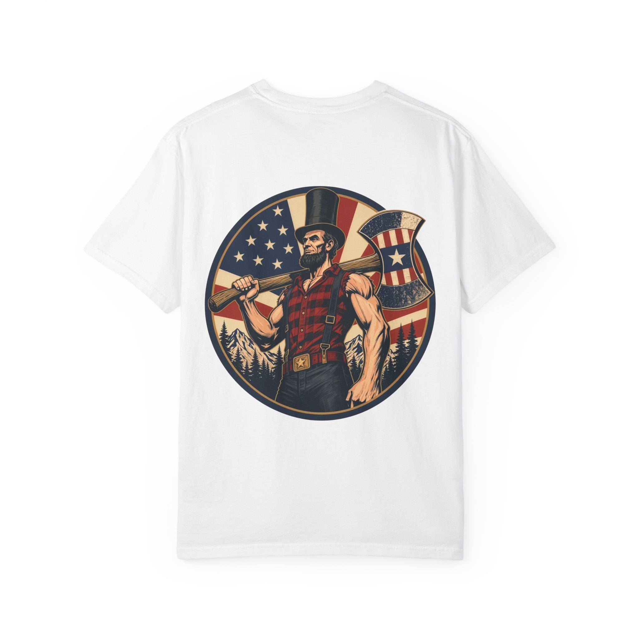 Lumberjack Abe T-Shirt | Patriotic Graphic Tee