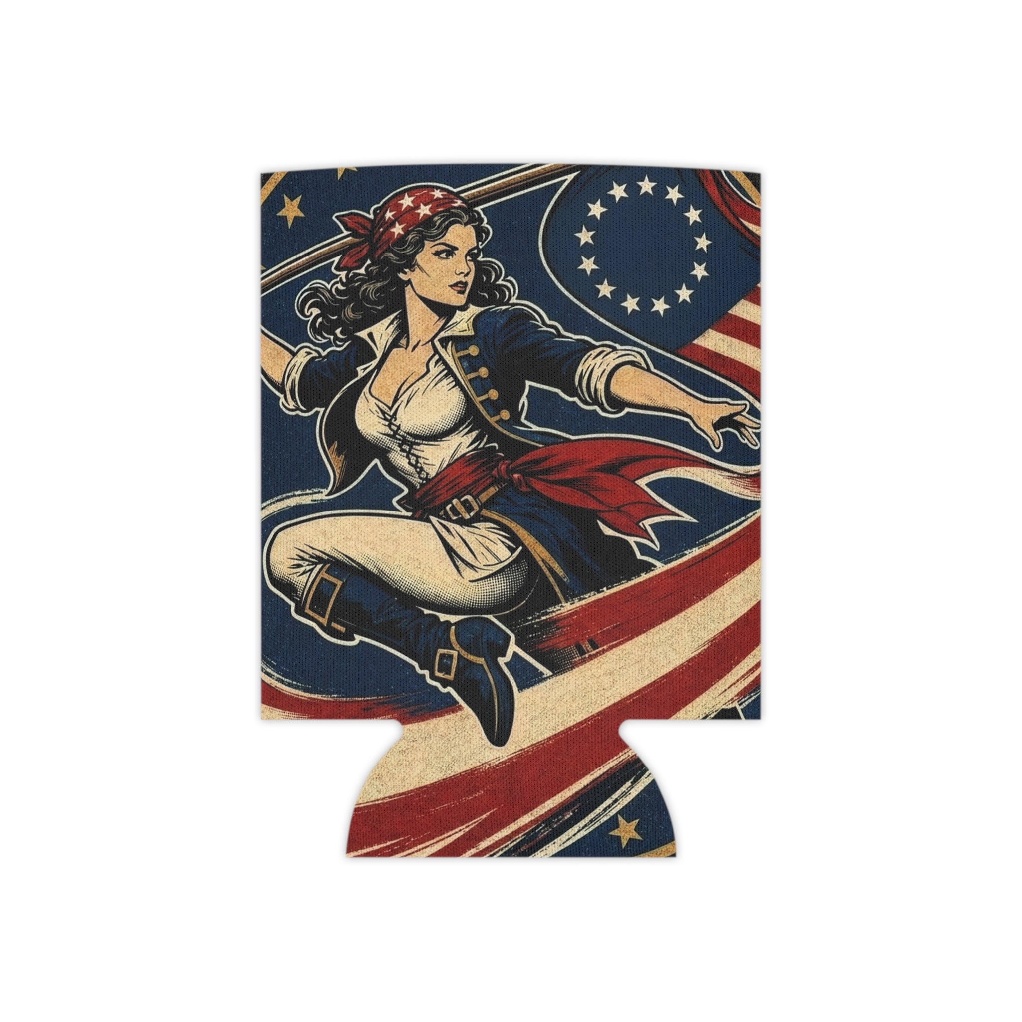 Betsy Ross Beer Koozie | Patriotic Can Cooler