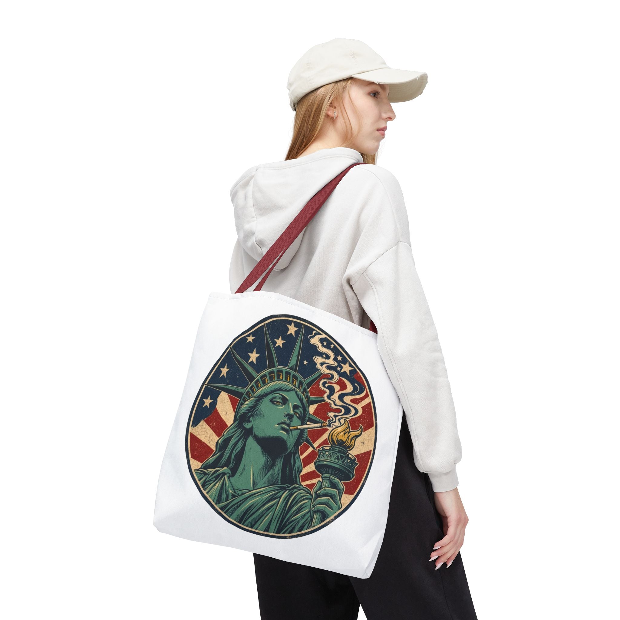 Lady Liberty Tote Bag | Patriotic Canvas Bag