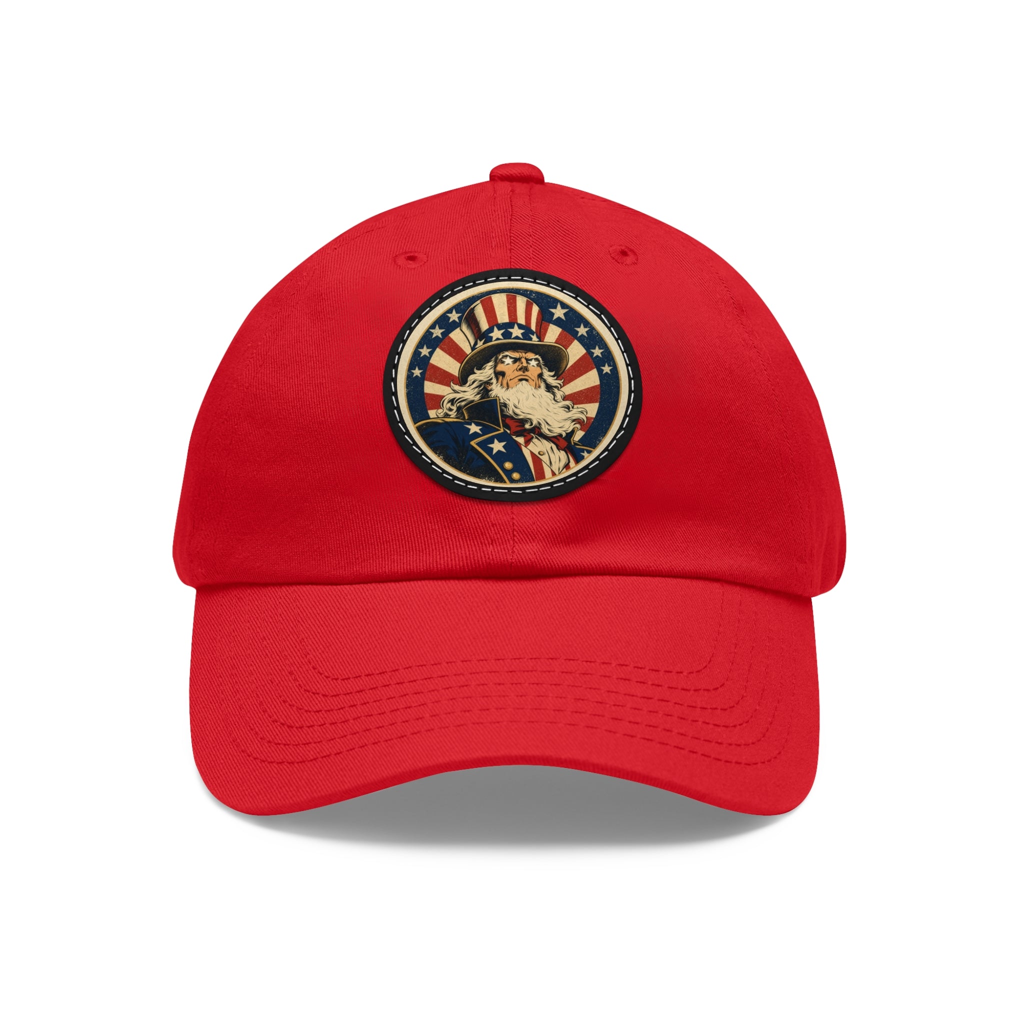 Uncle Sam Dad Hat | Leather Patch