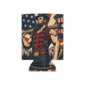Lumberjack Abe Beer Koozie | Patriotic Can Cooler
