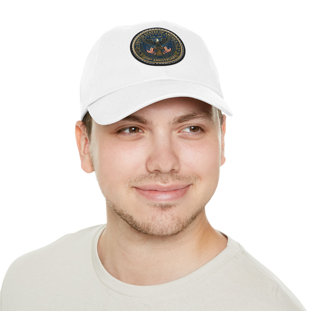 Happy Birthday America Dad Hat | Leather Patch
