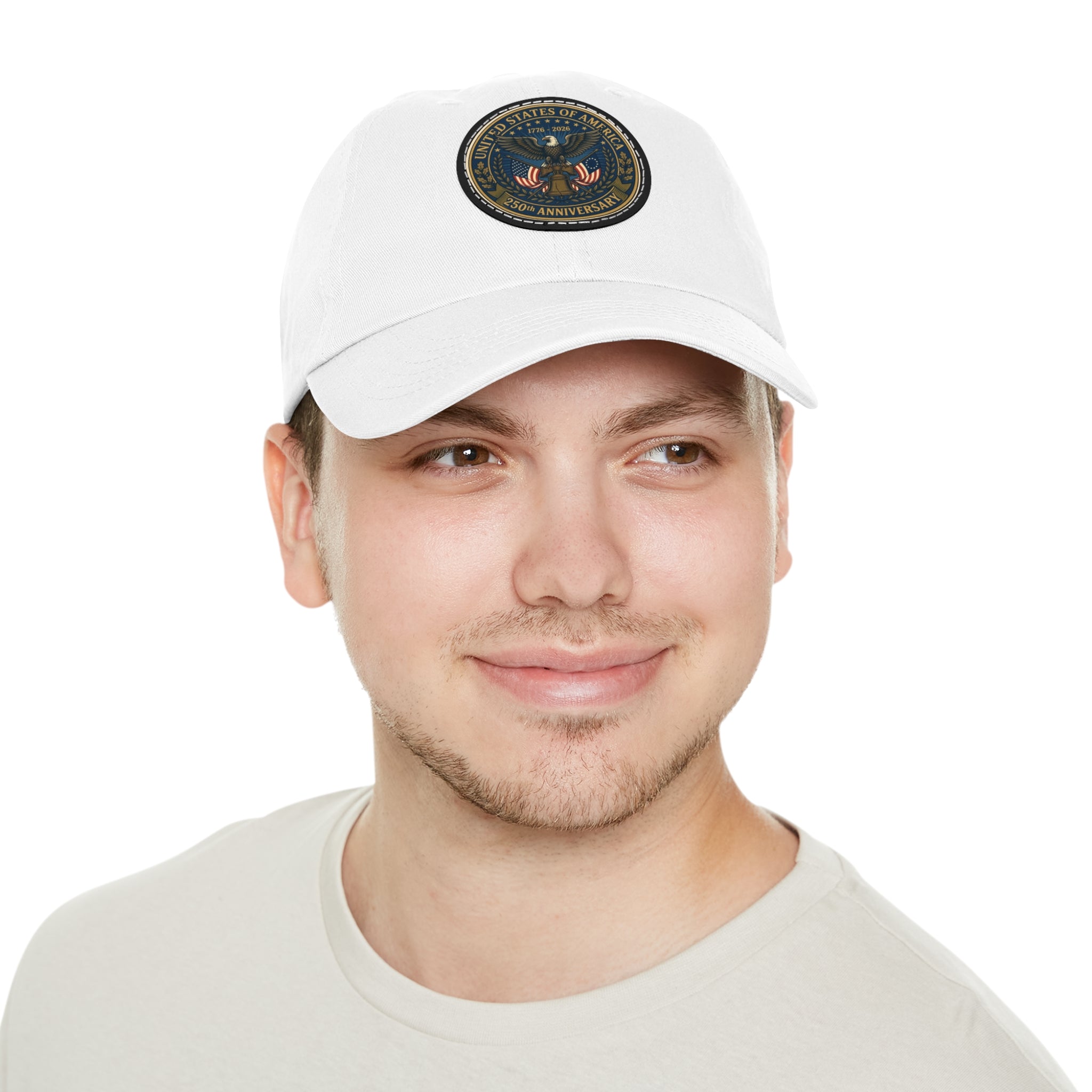 Happy Birthday America Dad Hat | Leather Patch