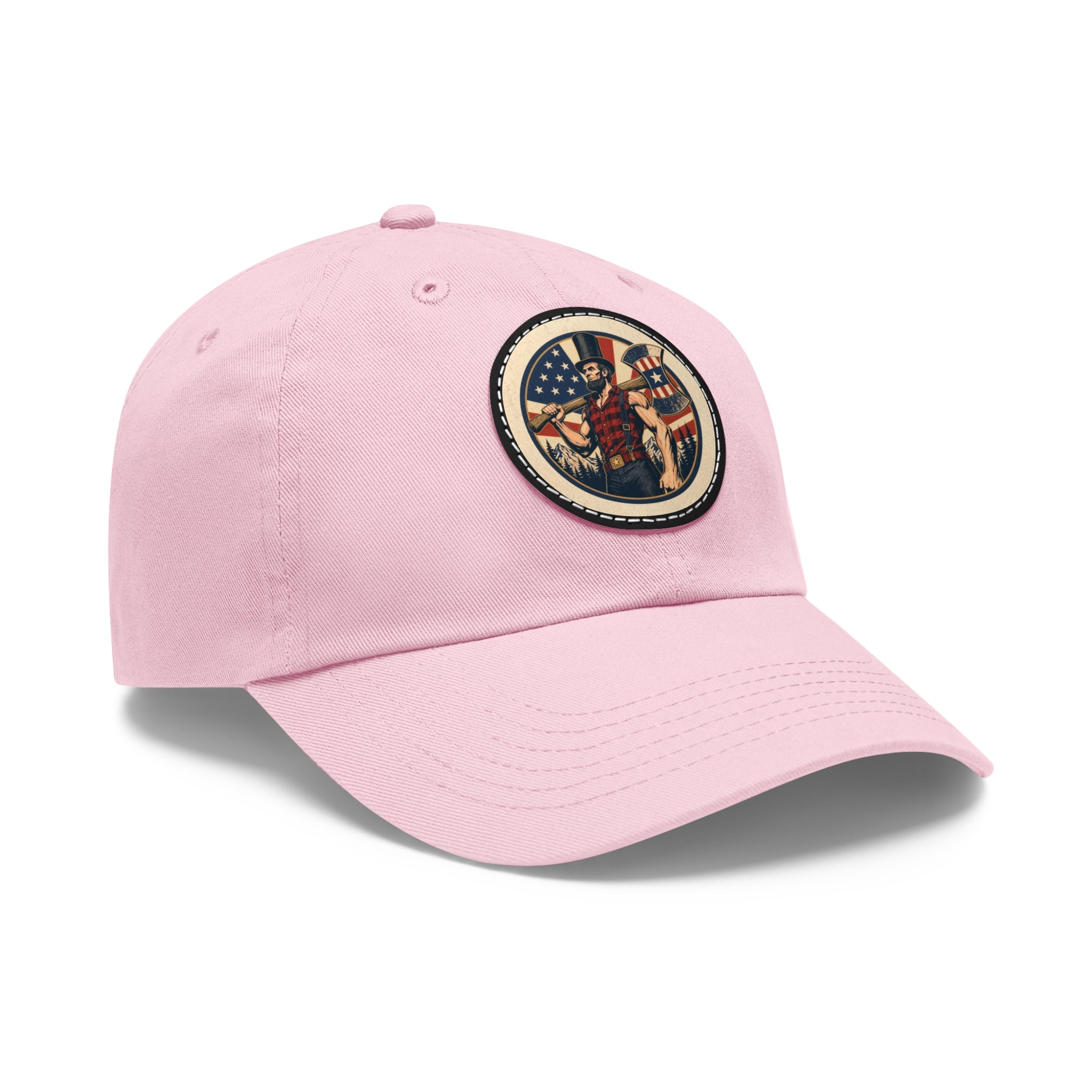 Lumberjack Abe Lincoln Dad Hat | Leather Patch