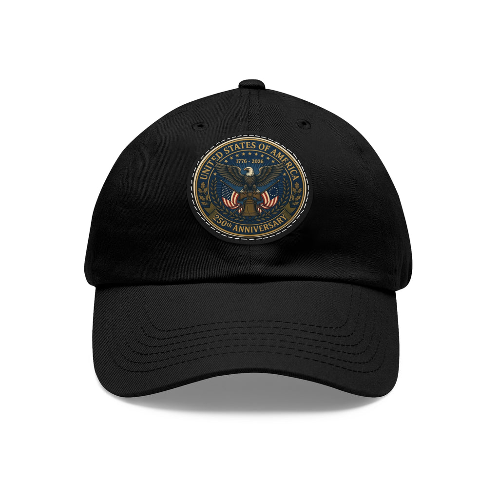 Happy Birthday America Dad Hat | Leather Patch