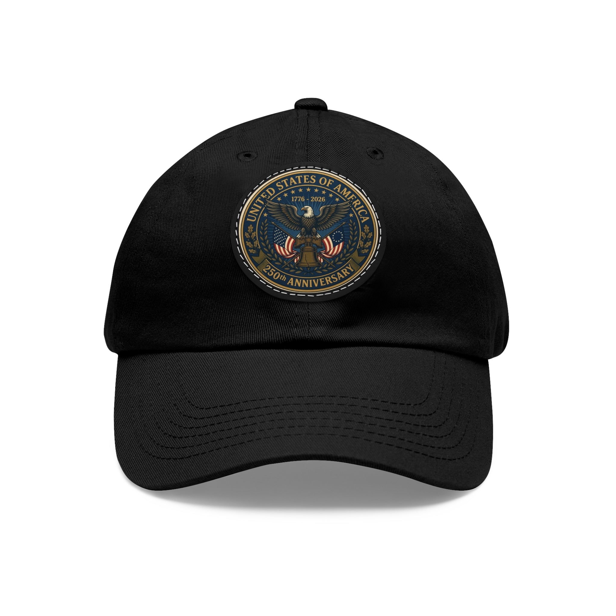 Happy Birthday America Dad Hat | Leather Patch
