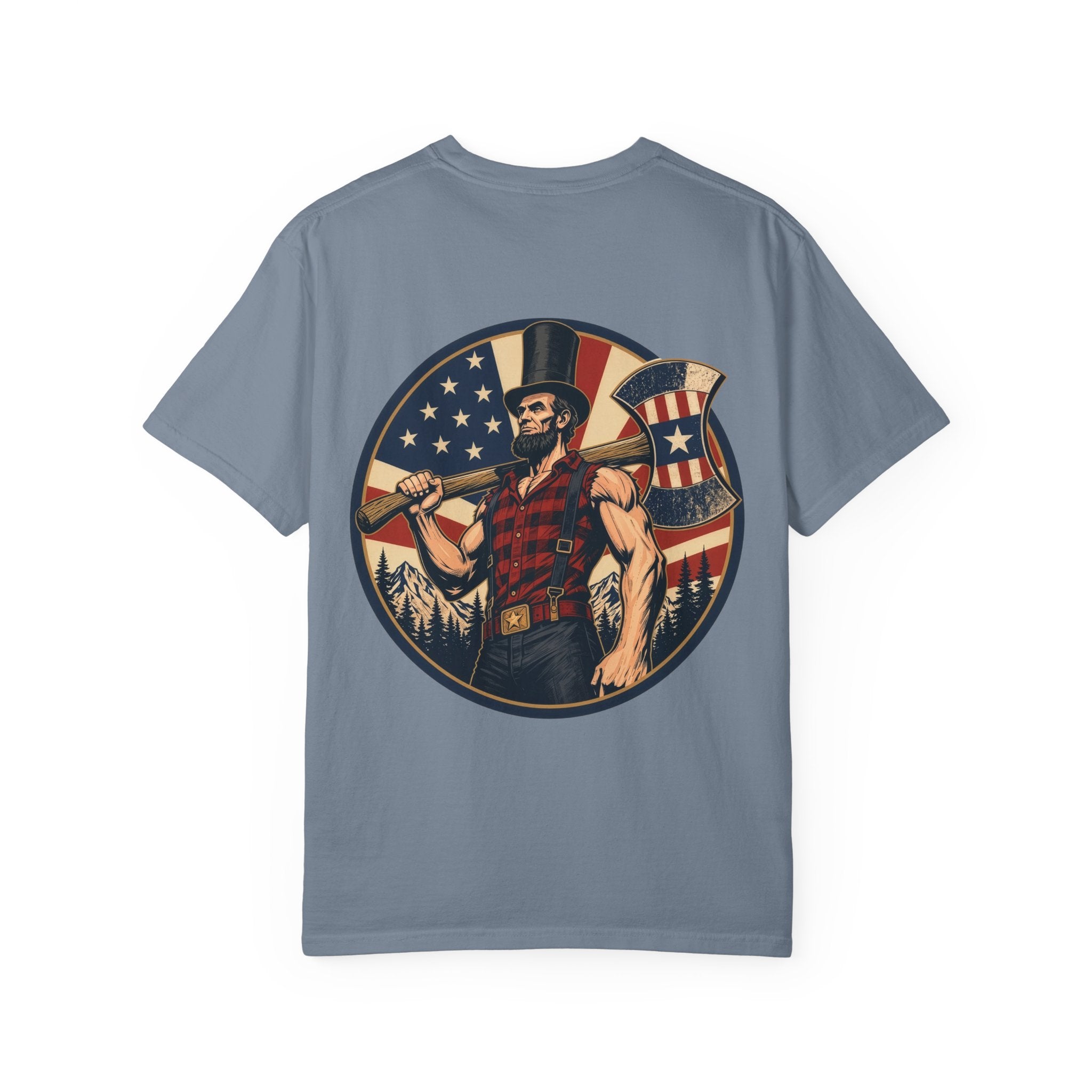 Lumberjack Abe T-Shirt | Patriotic Graphic Tee