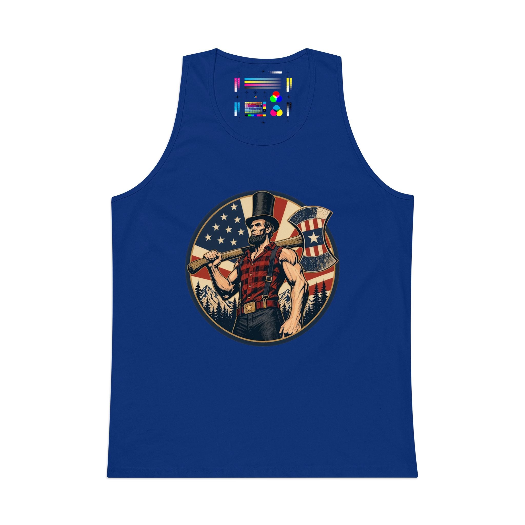 Lumberjack Abe Tank Top | Patriotic Graphic Tank