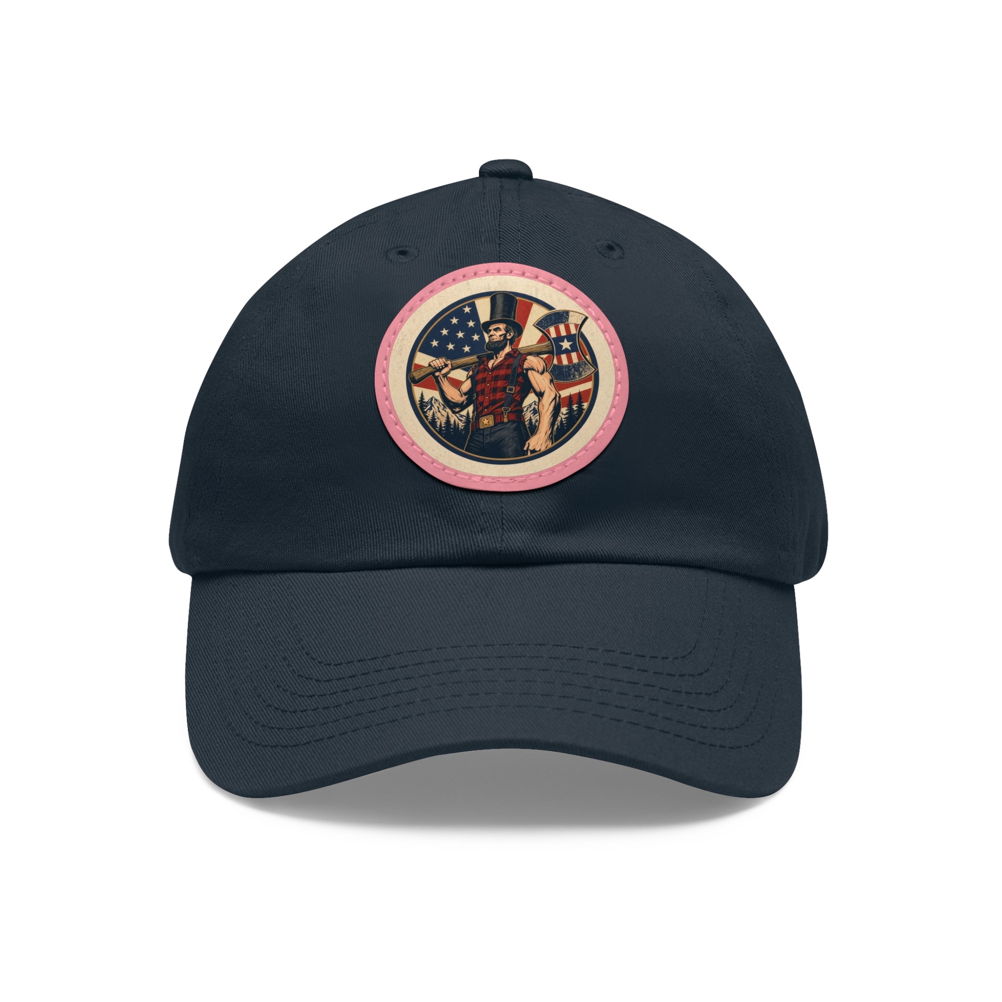 Lumberjack Abe Lincoln Dad Hat | Leather Patch