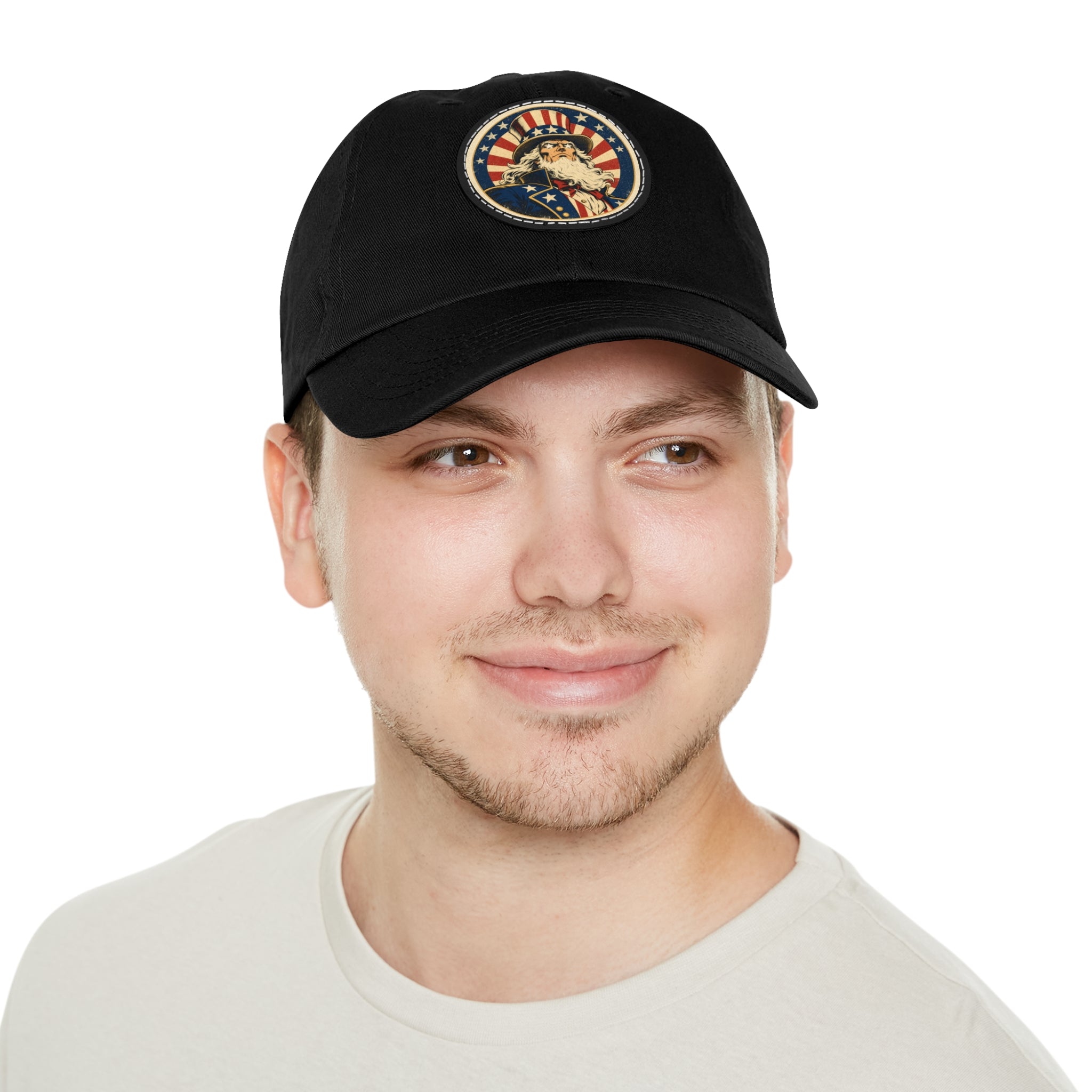 Uncle Sam Dad Hat | Leather Patch