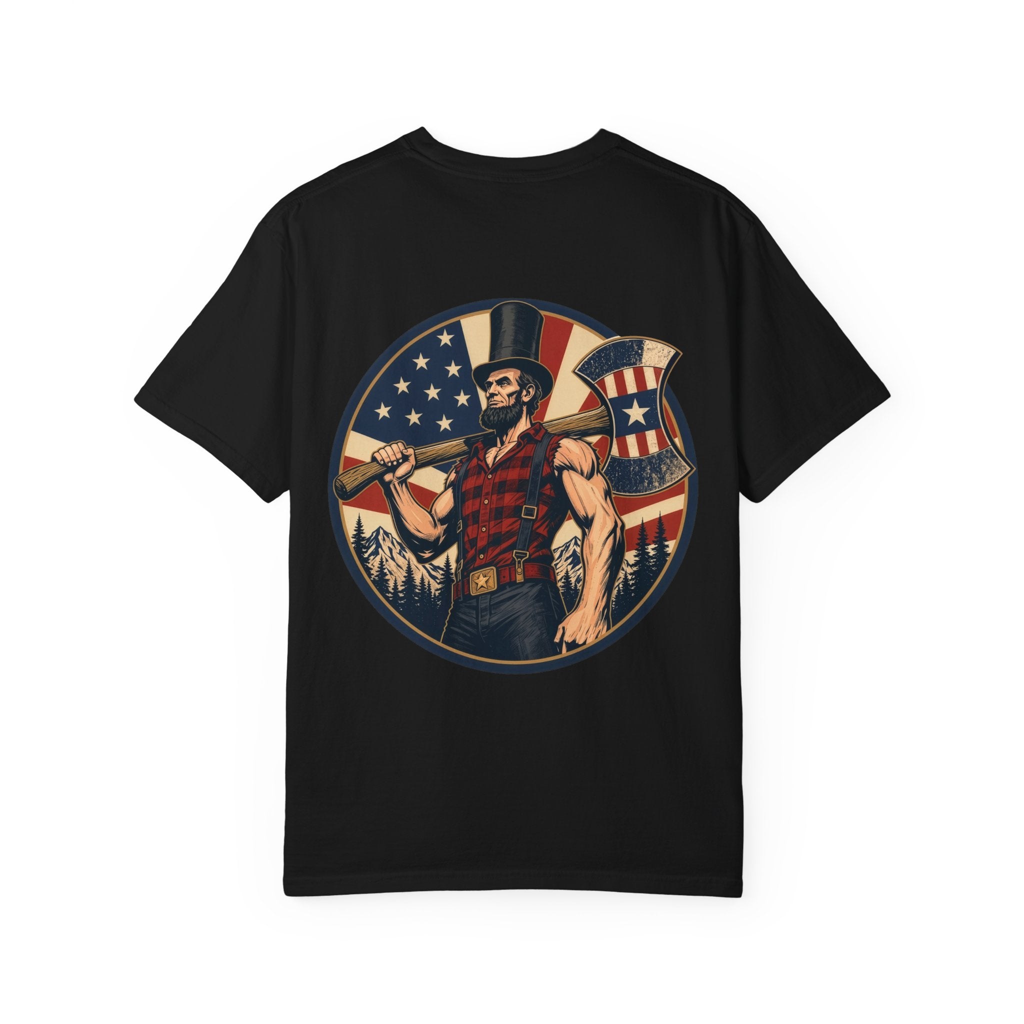 Lumberjack Abe T-Shirt | Patriotic Graphic Tee