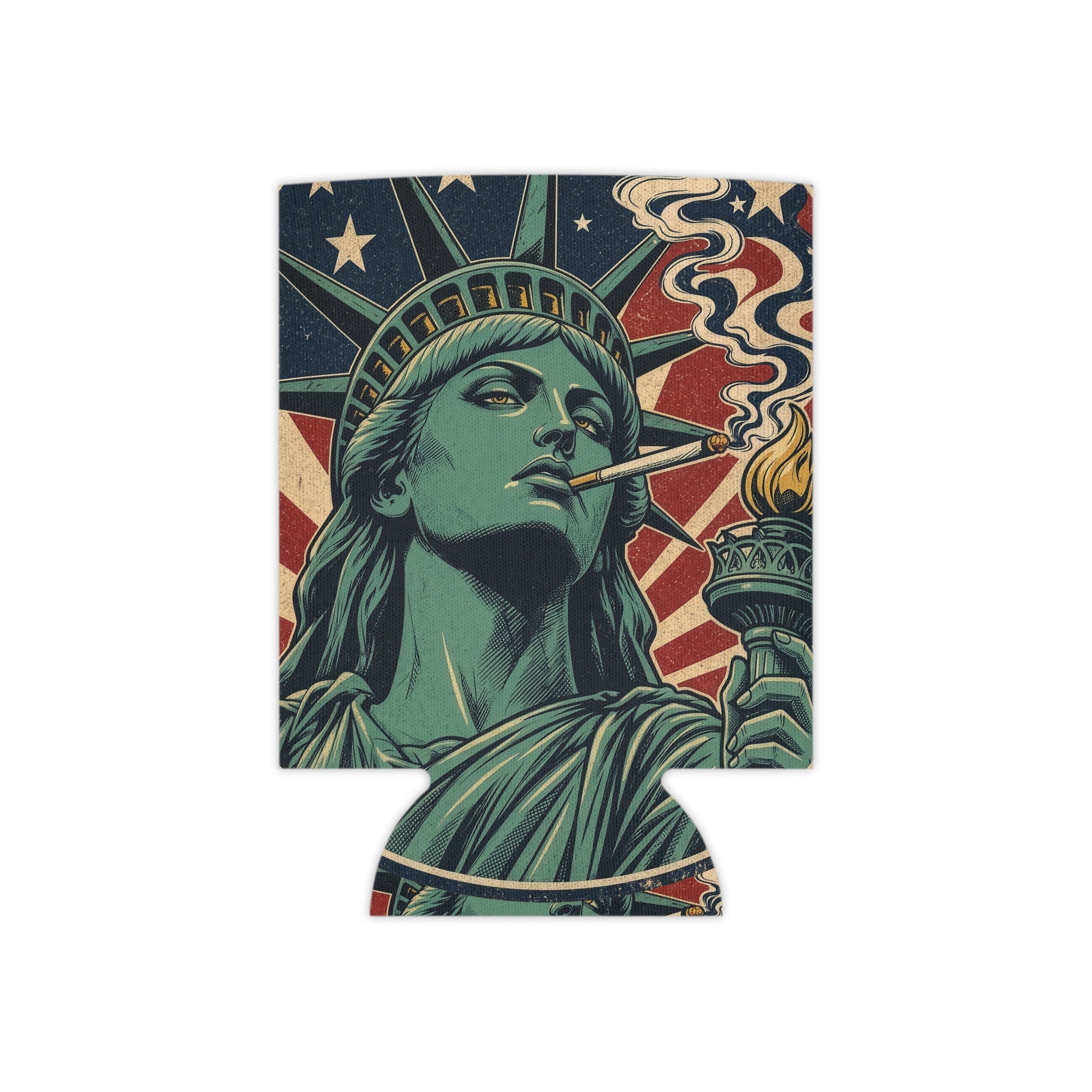 Lady Liberty Beer Koozie | Patriotic Can Cooler