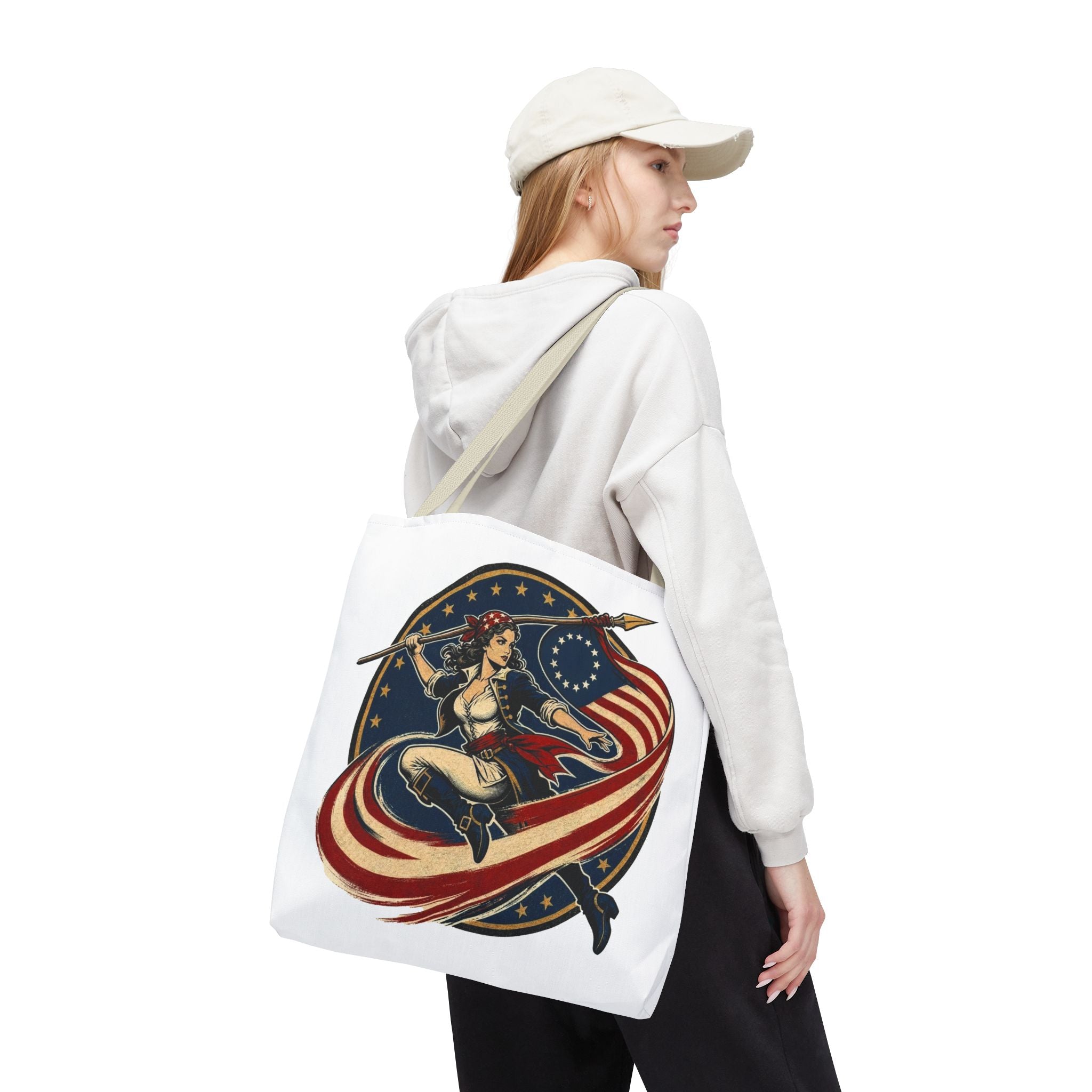 Betsy Ross Tote Bag | Patriotic Canvas Bag