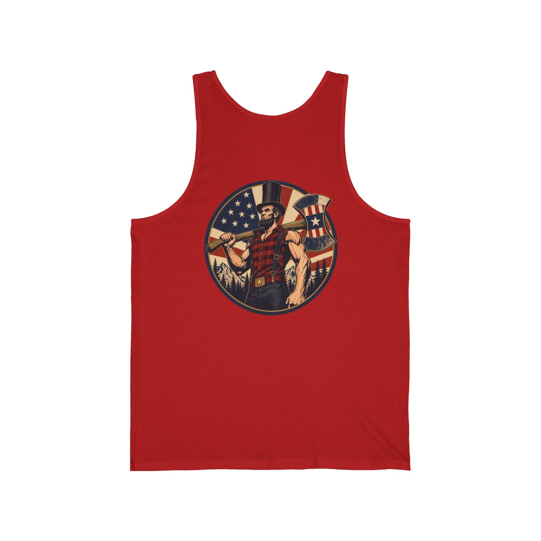 Lumberjack Abe Women's Tank Top | Patriotic Graphic Tank