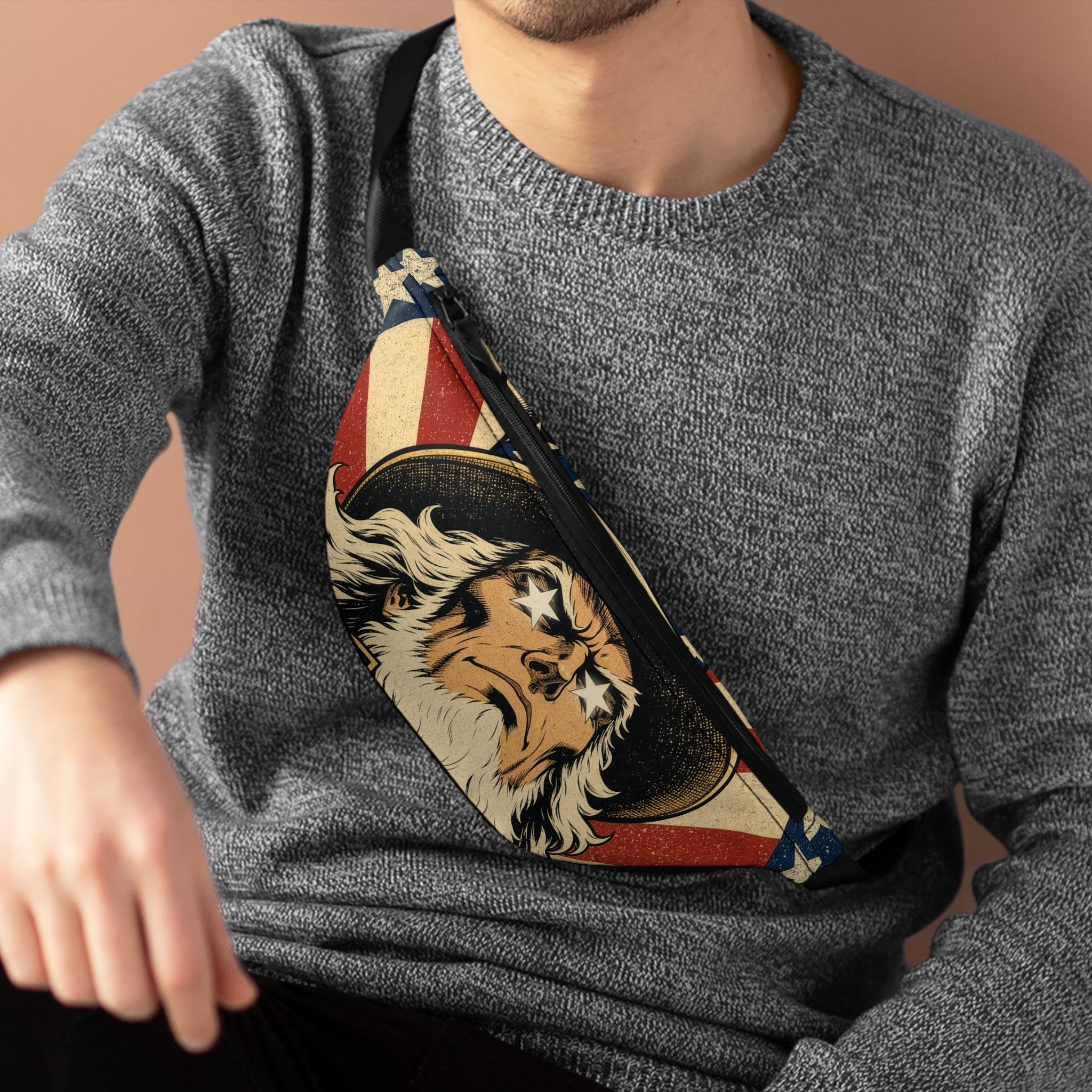 Uncle Sam Fanny Pack | Patriotic Waist Bag