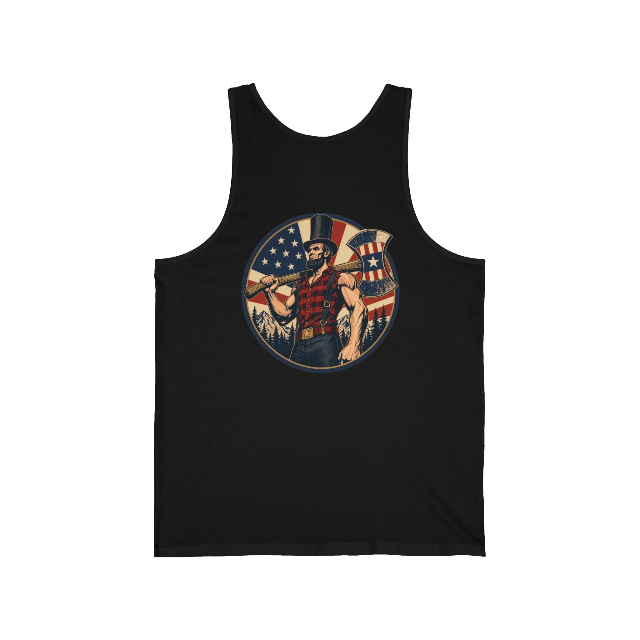 Lumberjack Abe Women's Tank Top | Patriotic Graphic Tank