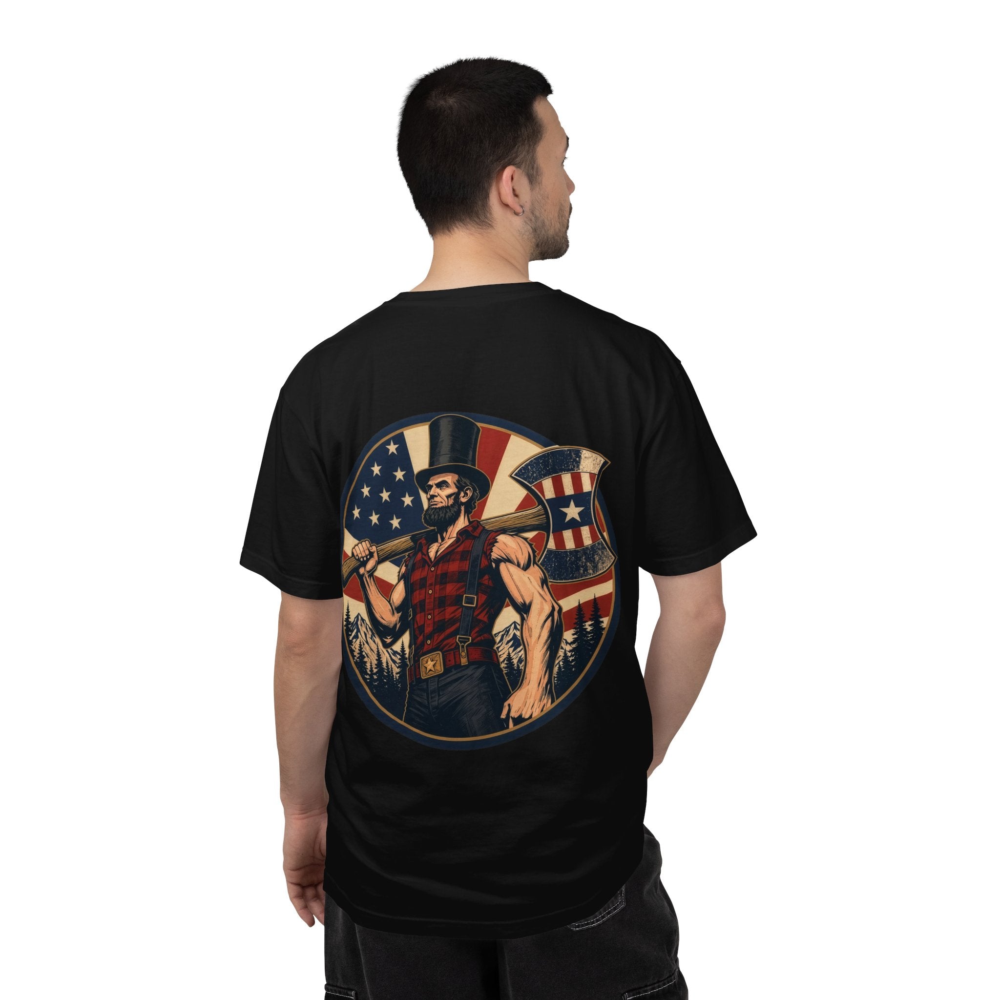 Lumberjack Abe T-Shirt | Patriotic Graphic Tee