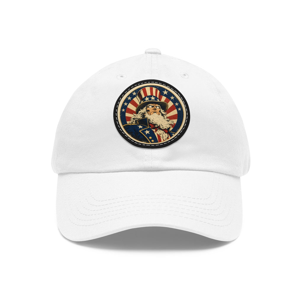 Uncle Sam Dad Hat | Leather Patch