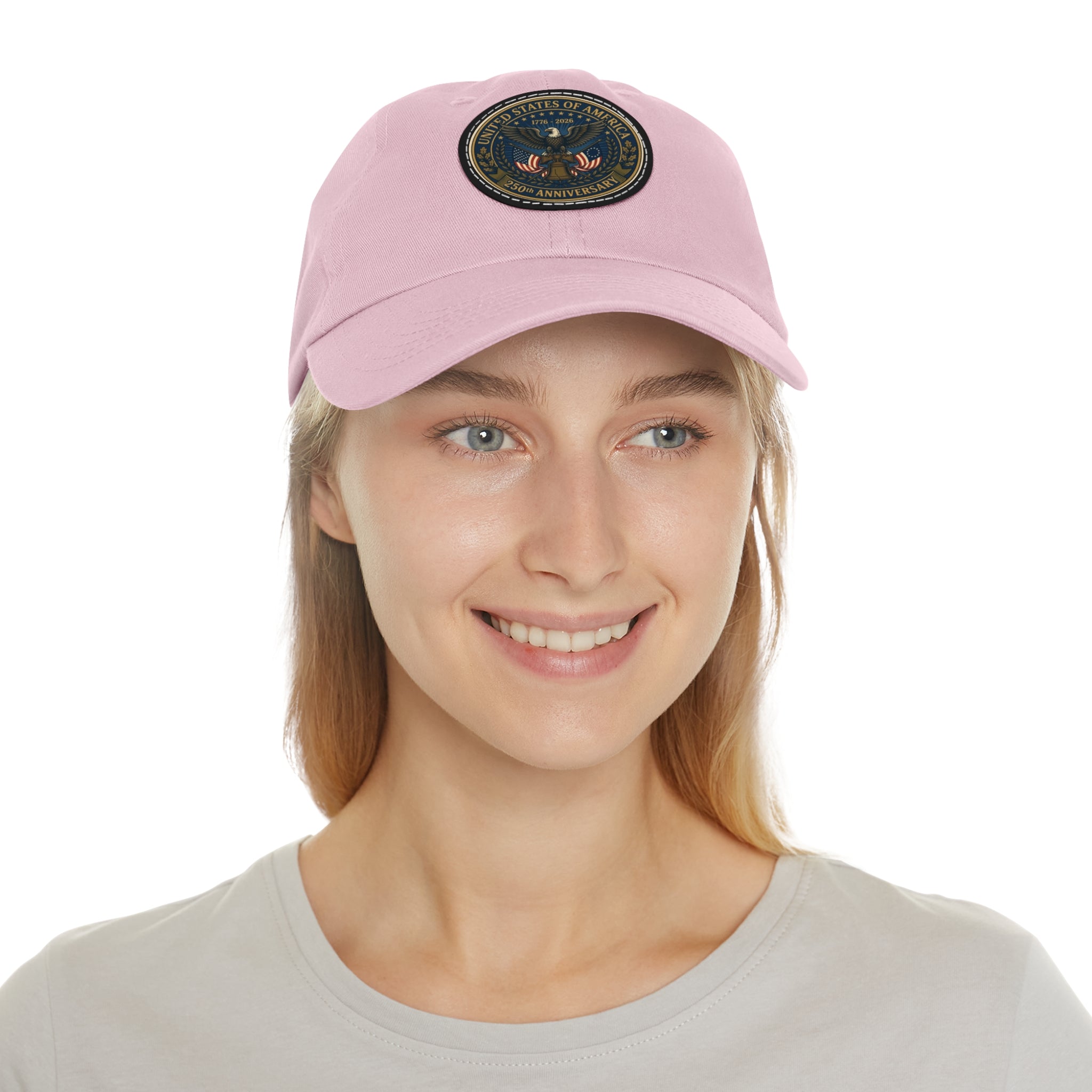 Happy Birthday America Dad Hat | Leather Patch