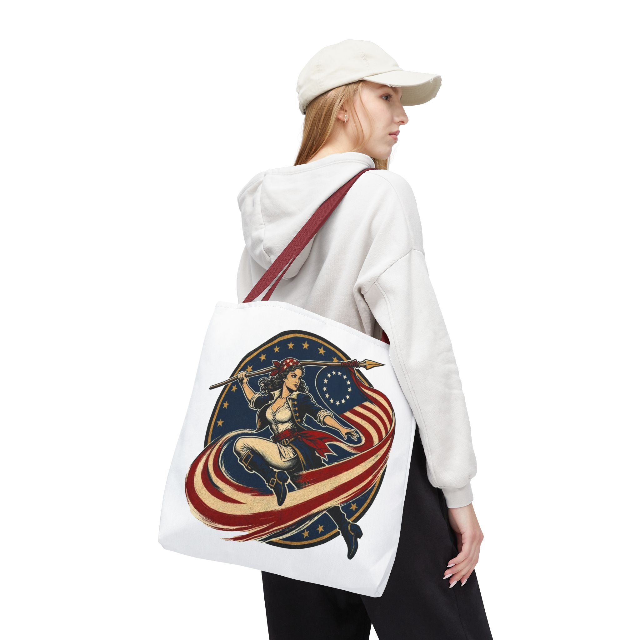 Betsy Ross Tote Bag | Patriotic Canvas Bag