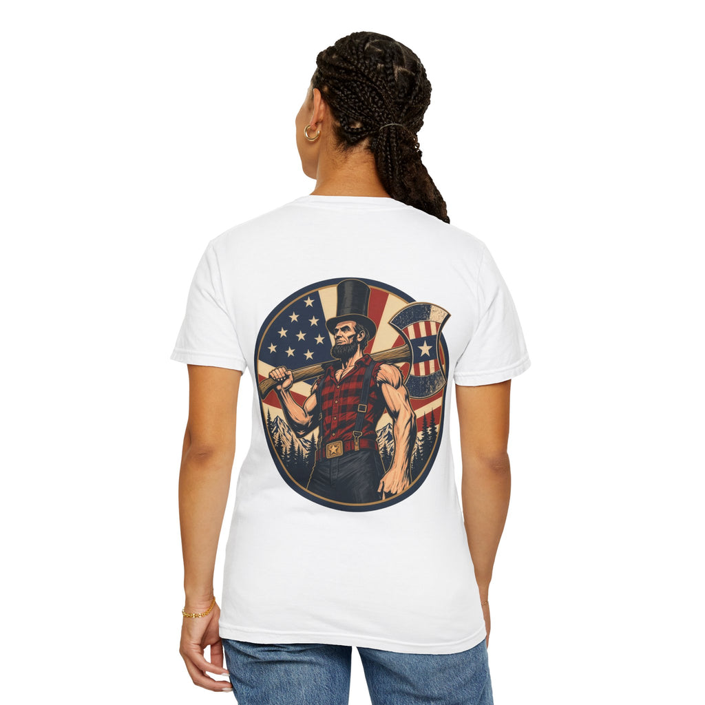 Lumberjack Abe T-Shirt | Patriotic Graphic Tee