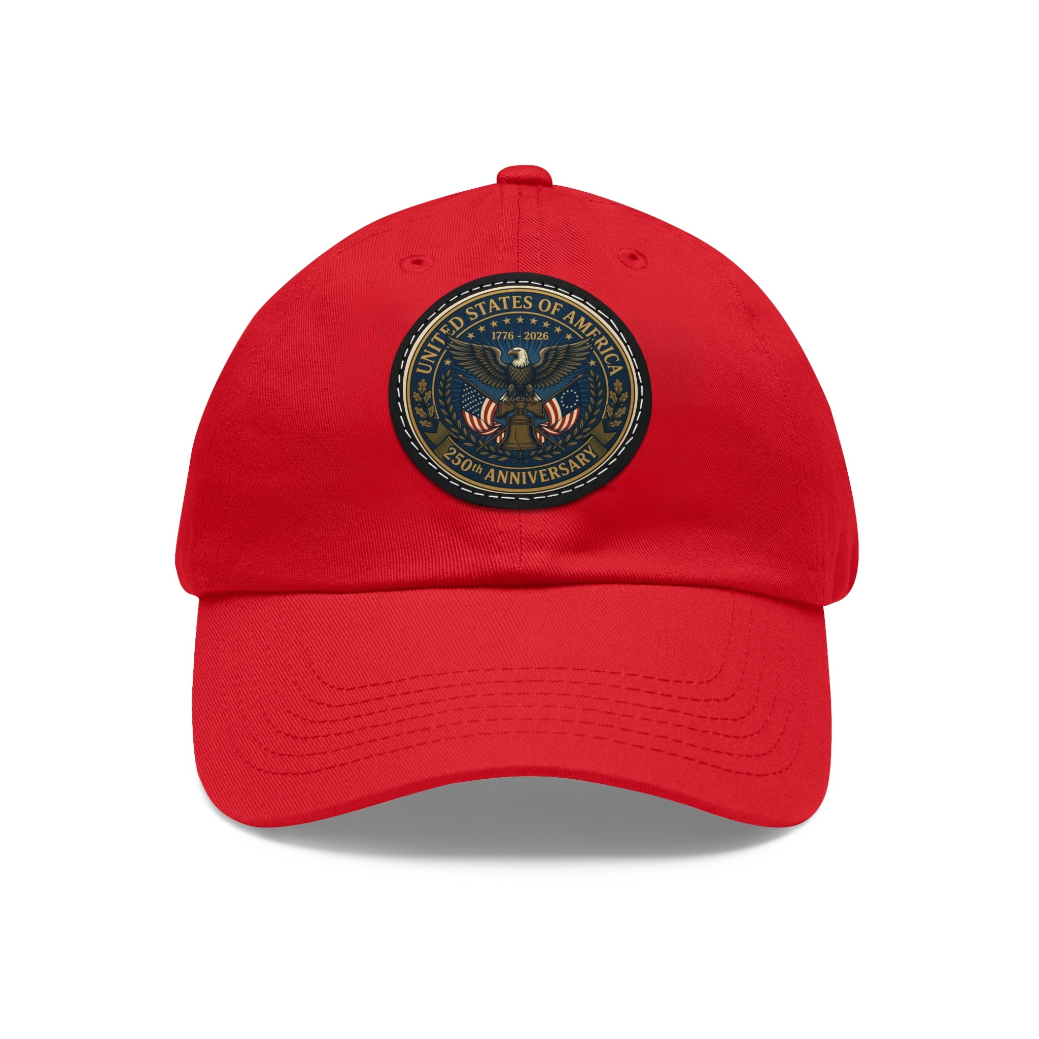 Happy Birthday America Dad Hat | Leather Patch