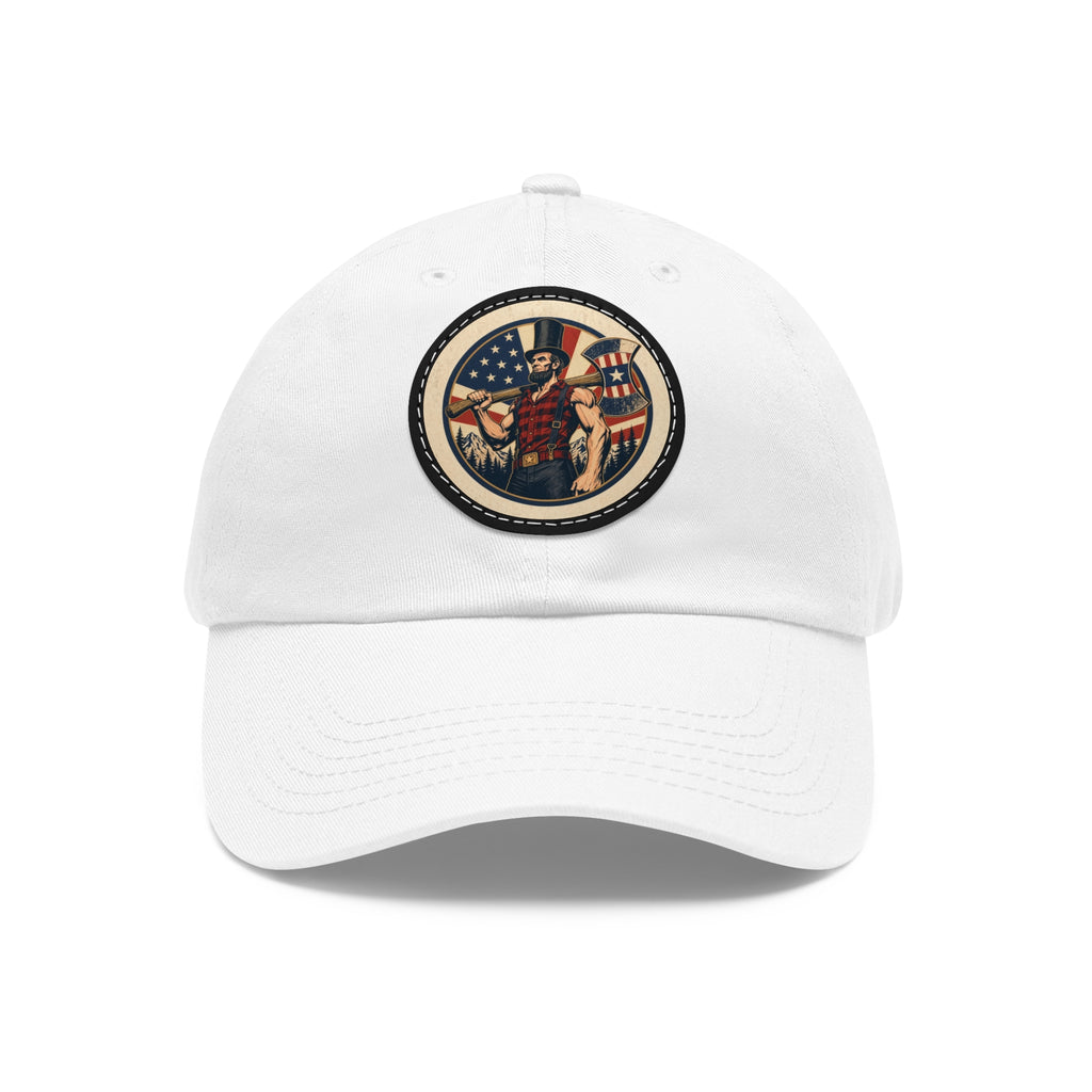 Lumberjack Abe Lincoln Dad Hat | Leather Patch