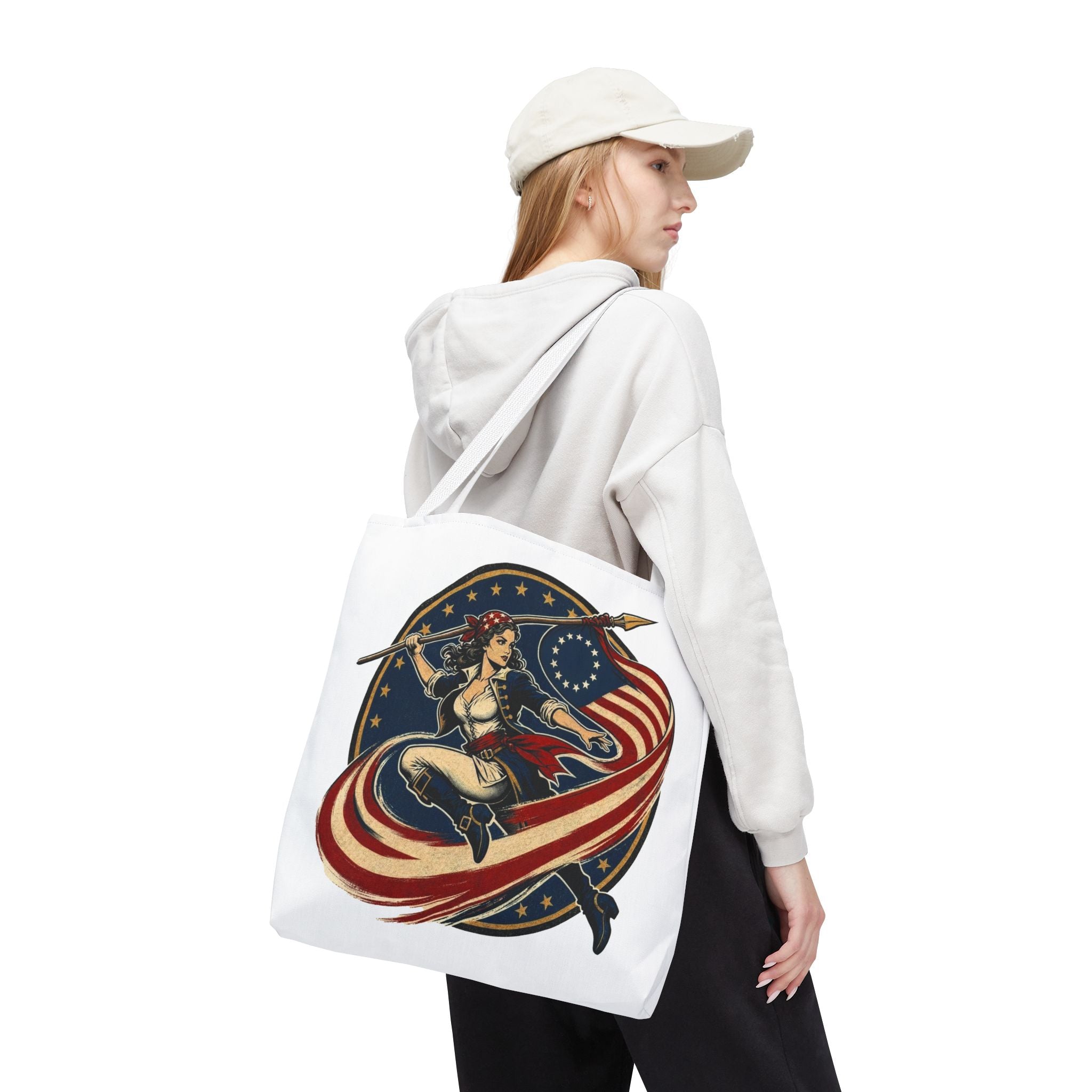 Betsy Ross Tote Bag | Patriotic Canvas Bag