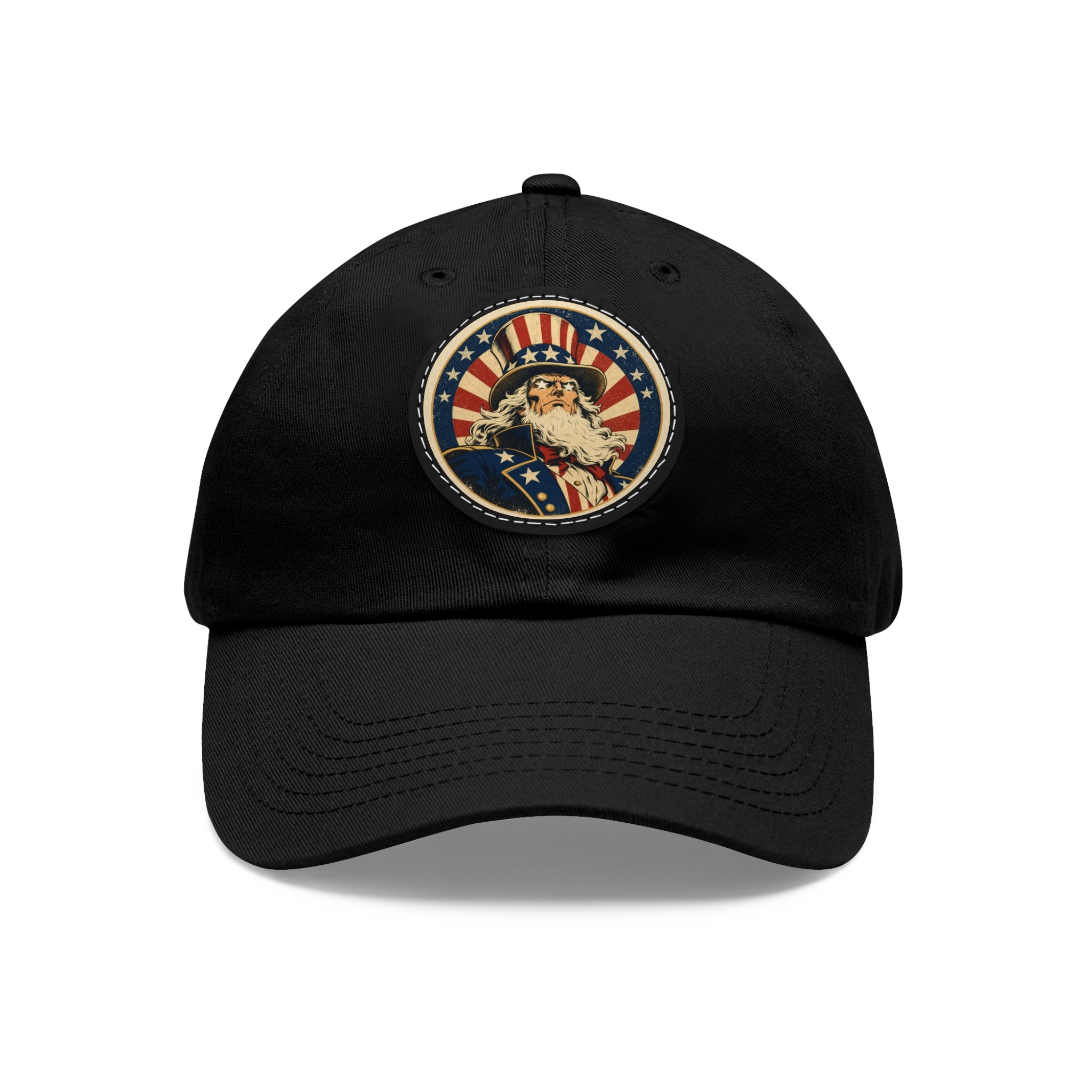 Uncle Sam Dad Hat | Leather Patch